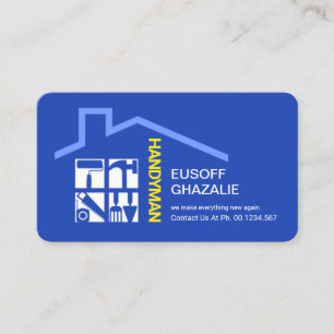 Rooftop för snyggt Handyman Verktyg Visitkort