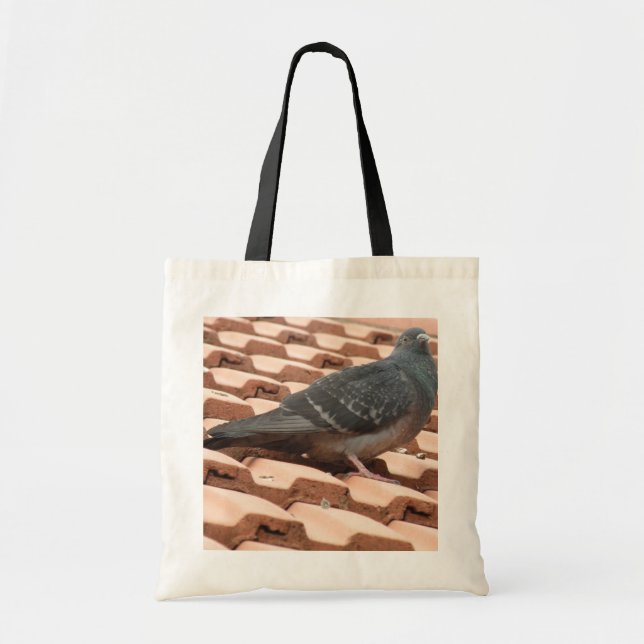 Rooftop Pigeon Tote Bag Tygkasse (Framsidan)