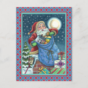 ROOFTOP SANTA BAG OF LEKSAKER, DOLLHOUSE, HOBBYHOR VYKORT