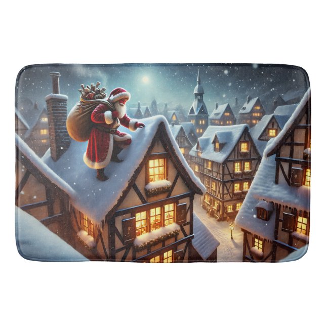 Rooftop Santa Bath Mat Badrumsmatta (Framsidan)