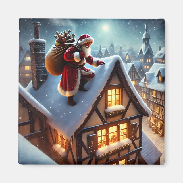 Rooftop Santa Magnet (Framsidan)