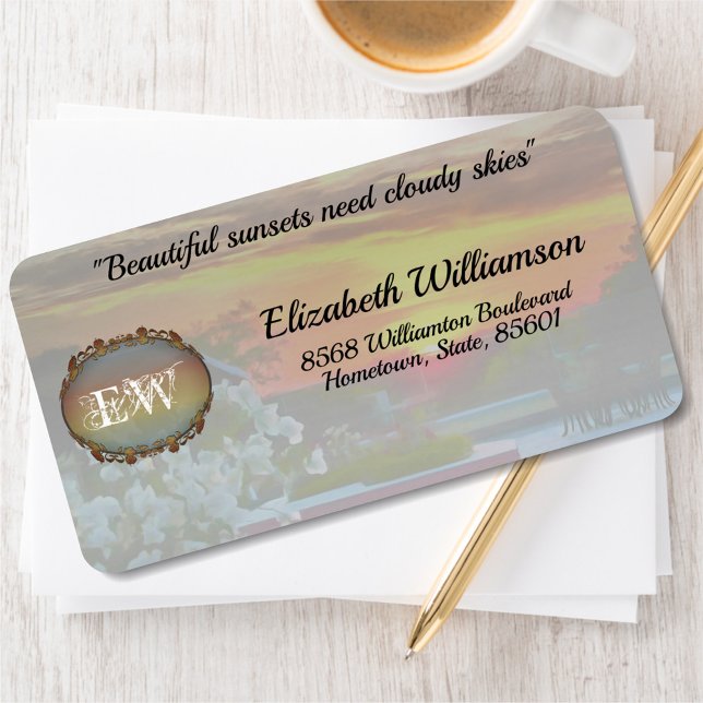 Rooftop Sunset 2295 Adress Adressetikett (Skapare uppladdad)