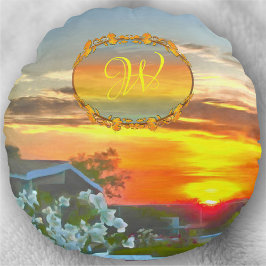 Rooftop Sunset 2295 Rund Kudde