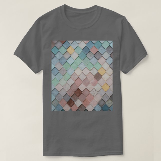 Rooftop Tiles Mönster Design T Shirt (Design framsida)