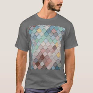 Rooftop Tiles Mönster Design T Shirt