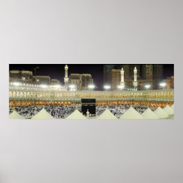 Rooftop View of Hajj Pilgrims at the Kaaba, Mecca Poster