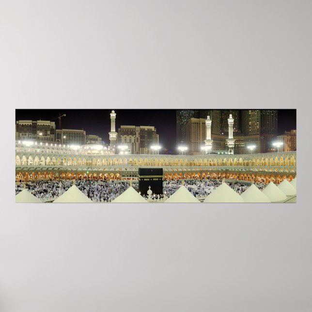 Rooftop View of Hajj Pilgrims at the Kaaba, Mecca Poster (Framsidan)