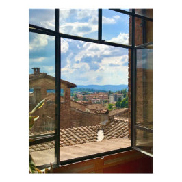 Rooftop View out the Window in Siena, Italien Fototryck