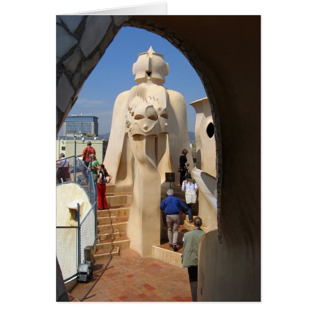 Rooftopen beskådar hälsningskort (Framsidan)