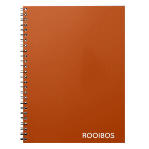 Rooibos rödbrun färg namn anteckningsbok