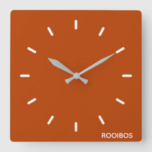 Rooibos rödbrun färg namn fyrkantig klocka