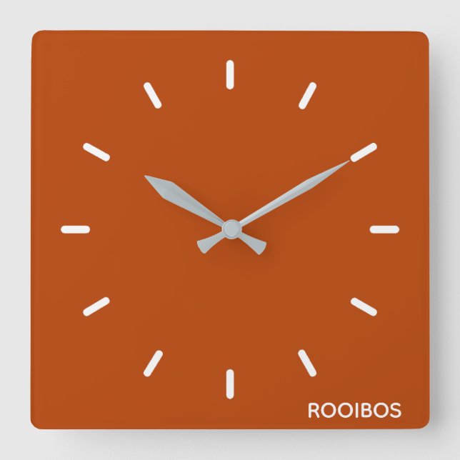 Rooibos rödbrun färg namn fyrkantig klocka (Framsida)