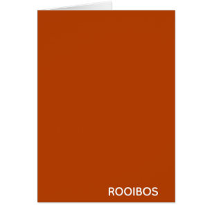 Rooibos rödbrun färg namn hälsningskort