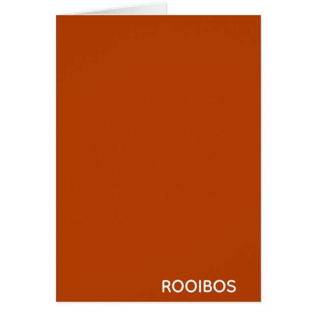 Rooibos rödbrun färg namn hälsningskort (Framsidan)