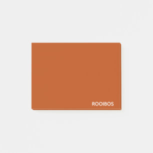 Rooibos rödbrun färg namn post-it block