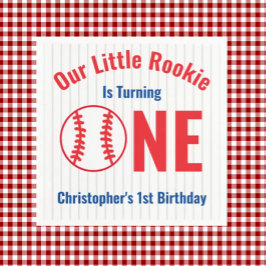 Rookie Baseball 1:a födelsedag Pappersservett