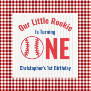 Rookie Baseball 1:a födelsedag Pappersservett