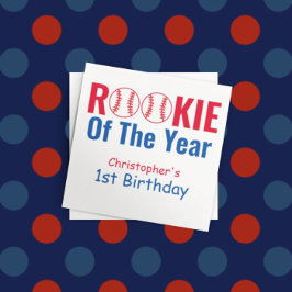 Rookie Baseball 1:a födelsedag Pappersservett