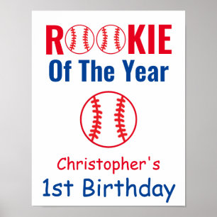 Rookie Baseball 1:a födelsedag Poster