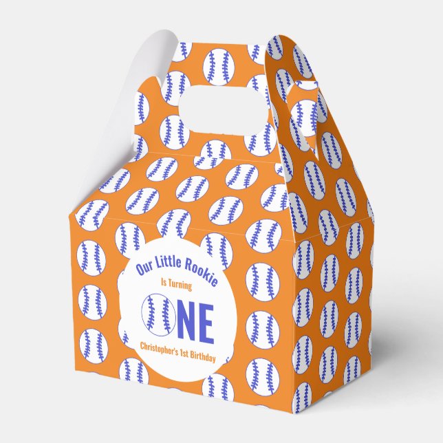 Rookie Baseball 1:a födelsedag Presentaskar (Framsidan Sidan)