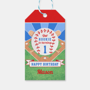 Rookie Baseball 1:a födelsedagskalkaren Presentetikett