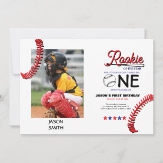 Rookie baseball-barn första födelsedagskort julkort