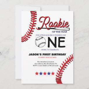 Rookie baseball-barn första födelsedagskort julkort