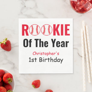 Rookie Baseboll 1-årsdag Pappersservett