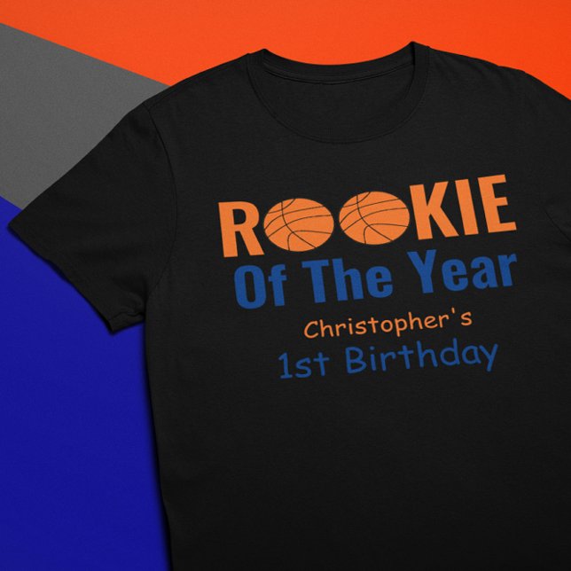 Rookie Basketball 1:a födelsedag T Shirt (Skapare uppladdad)