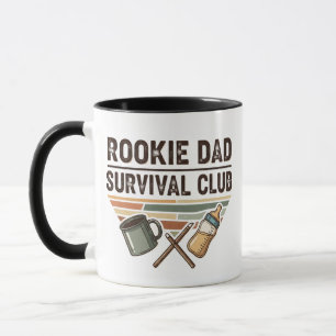 Rookie Dad överlevnadsklubb Retro kaffe Mugg