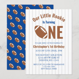 Rookie Football 1st Birthday Inbjudningar