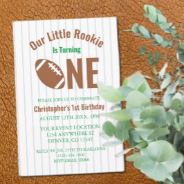 Rookie Football 1st Birthday Inbjudningar