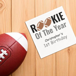 Rookie fotboll 1:a födelsedag pappersservett