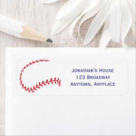 Rookie of the Year 1st Bday Baseball Return Returadress Etikett