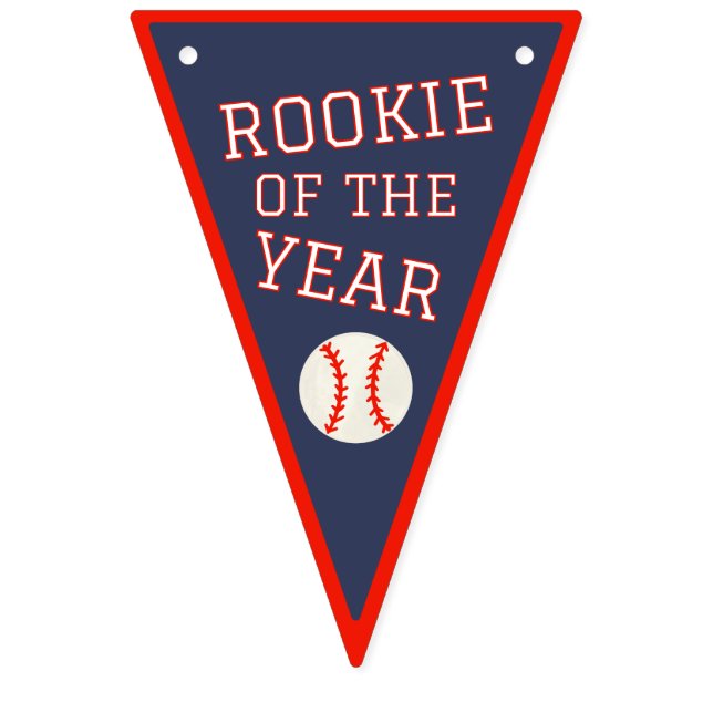 Rookie of the Year Baseball Bunting Banner Vimplar (Sextonde flaggan)