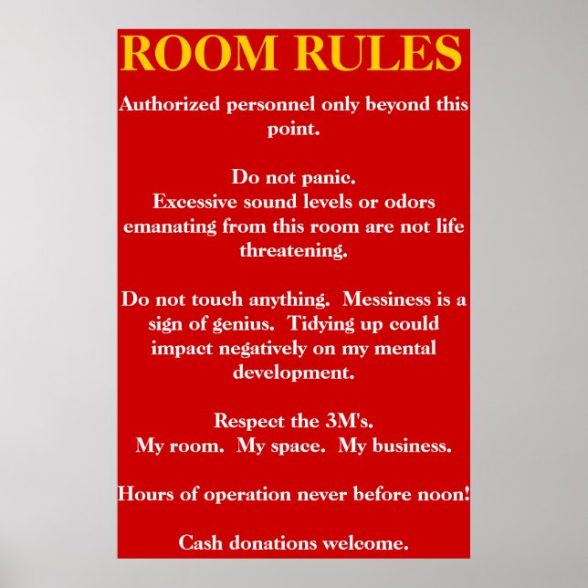 Room Regler Poster (Framsidan)