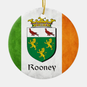 Rooney Irish Flagga Julgransprydnad Keramik