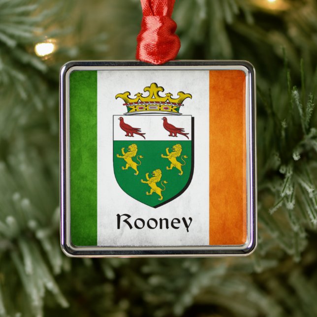 Rooney Irish Flagga Julgransprydnad Metall (Träd)