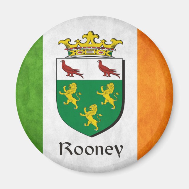 Rooney Irish Flagga Magnet (Framsidan)