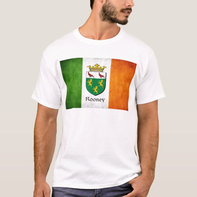 Rooney Irish Flagga T Shirt (Framsida)