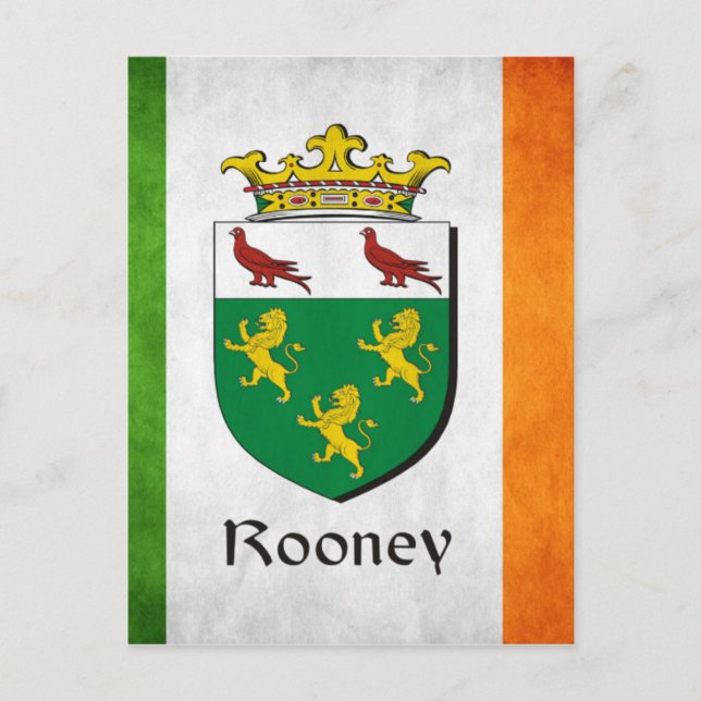 Rooney Irish Flagga Vykort (Framsida)