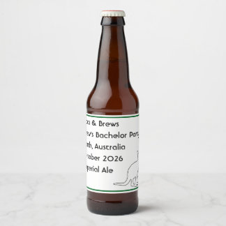 Roos & Brews Sällskapsresa Minne Ölflaska Etikett