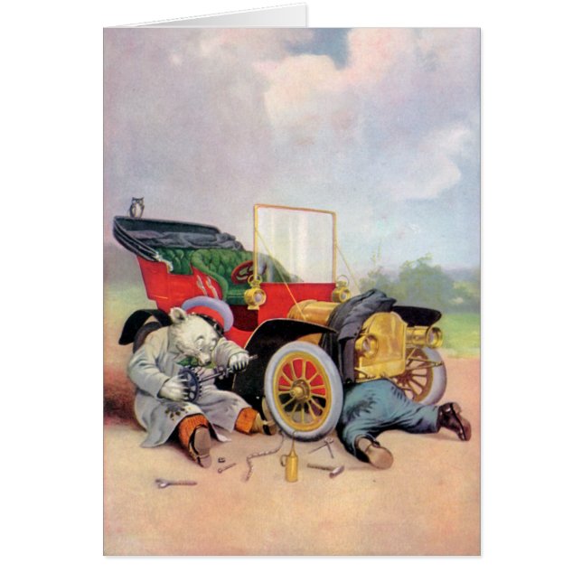 Roosevelt Bears Mechanics. Hälsningskort (Framsidan)