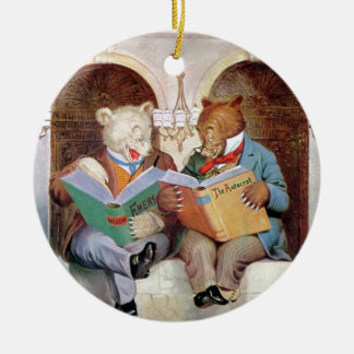 Roosevelt Bears vid Bibliotek Julgransprydnad Keramik
