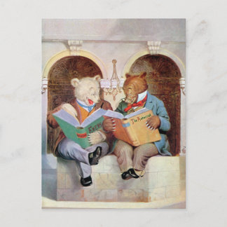 Roosevelt Bears vid Bibliotek Vykort