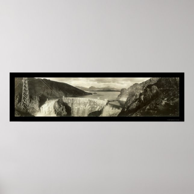 Roosevelt Dam Overflow Photo 1916 Poster (Framsidan)