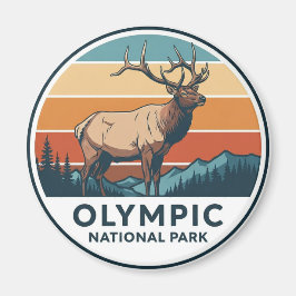 Roosevelt Elk Washingtons olympiska nationalpark Magnet