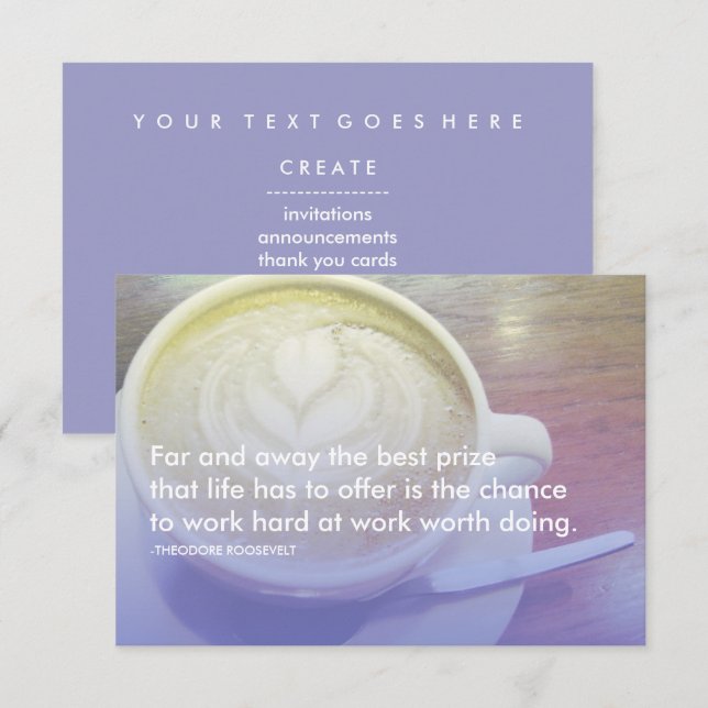 roosevelt framgångcitationstecken inbjudningar (Fram/baksida)