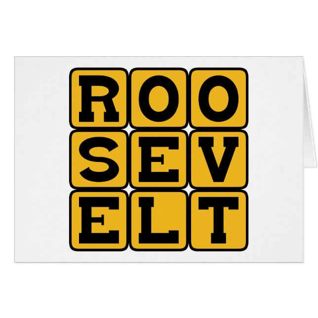 Roosevelt, Franklin eller Theodore Hälsningskort (Framsidan Horizontal)
