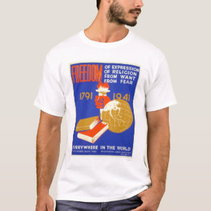 Roosevelt frihet för alla 1941 WPANA T Shirt